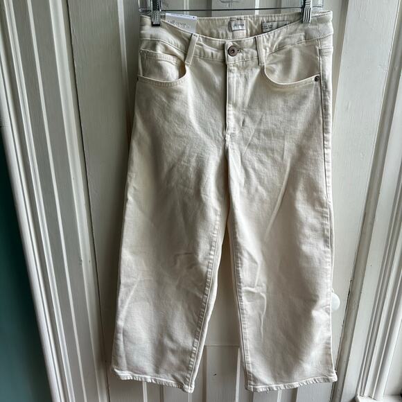 J Jill High Rise Full Leg Crops in Natural Wash NWT - Picture 2 of 11
